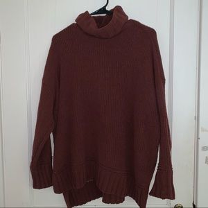Aerie Cozy Brown Turtleneck Sweater